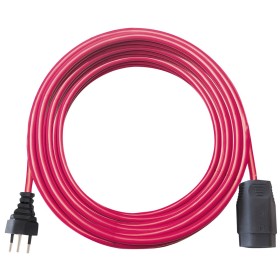 Kunststoff Verlängerungskabel, T12 Stecker, T13 Kupplung, Kabel 10m H05VV-F 3G1,5 rot *CH*