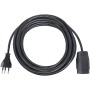 Kunststoff Verlängerungskabel, T12 Stecker, T13 Kupplung, Kabel 50m H05VV-F 3G1,5 schwarz *CH*