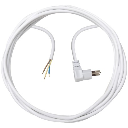Brennenstuhl Qualitäts-Kunststoff-Anschlusskabel mit Winkelstecker (Anschlusskabel für innen mit 3m Kabel)