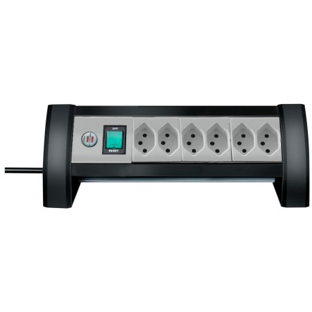 Premium-Office-Line Steckdosenleiste 6-fach schwarz/lichtgrau 3m H05VV-F 3G1,5 *CH*