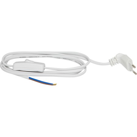 Kunststoff-Anschlusskabel mit Zwischenschalter für den Innenbereich mit 1,8m Kabellänge