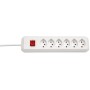 cleverLINE 6-fach-Steckdosenleiste (2m Kabel, mit Schalter) weiss