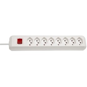 cleverLINE 8-fach Steckdosenleiste (2m Kabel, mit Schalter) weiss