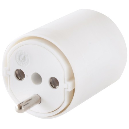 FIX-Adapter DE auf CH weiss 230V 3-polig T12 auf Schutzkontaktstecker