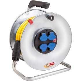 Garant SK 290 Kabelrolle, 4x Steckdose T13, Stecker T12, 50m 3G1,5 gelb