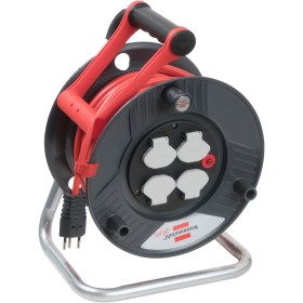 Garant ST 240 Kabelrolle, 4x Steckdose T13, Stecker T12, 25m H05VV-F 3G1.5 rot