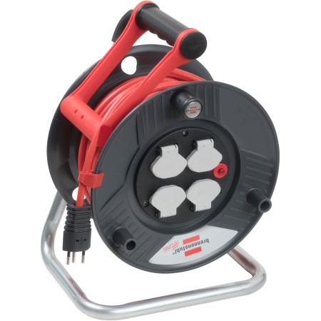 Garant ST 240 Kabelrolle, 4x Steckdose T13, Stecker T12, 25m H05VV-F 3G1.5 rot