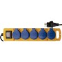 Super-Solid Steckdosenverteiler 5x T13 Steckdosen, T13 Stecker, 5m 3G1,5 gelb/blau, IP55