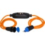 Verlängerungsleitung mit FI, 1.5m+1.5m N07V3V3-F3G1.5 orange IP55 *CH*