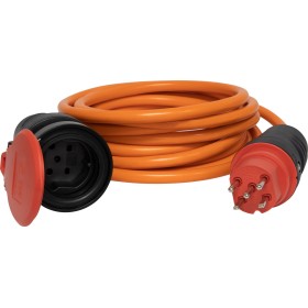 Verlängerungskabel (Kunststoff), T15 Kupplung, T15 Stecker, Kabel 5m 5G1,5 orange, CH Stecksystem IP55