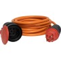 Verlängerungskabel (Kunststoff), T15 Kupplung, T15 Stecker, Kabel 10m 5G1,5 orange, CH Stecksystem IP55