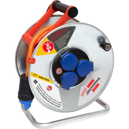 Garant SK 290 Kabelrolle, 3x Steckdose T13, Stecker T13, 33m 3G1,5 orange, CH Stecksystem IP55