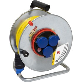 BAT SK 290 Bretec Kabelrolle, 3x Steckdose T13, Stecker T13, 33m 3G1,5 gelb, CH Stecksystem IP55