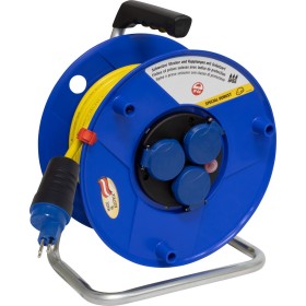 BAT ST 290 Kabelrolle, 3x Steckdose T13, Stecker T13, 33m 3G1,5 gelb, CH Stecksystem IP55