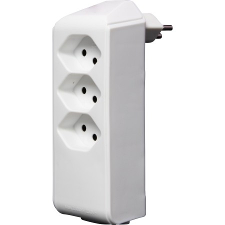 cleverLINE Abzweigstecker 3+1 fach weiss, drehbar bis 300° mit Aufhänger *CH*