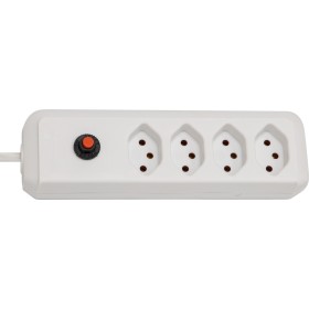 cleverLINE 4fach-Steckdosenleiste (3m Kabel, ohne Schalter, für den Innenbereich) weiss