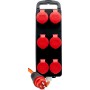 Portabler Stromverteiler BSV P T15/5 400V/10A, 6x T15 Steckdosen, Stecker T15, Kabel 2m N07V3V3 5G1.5 orange *CH*