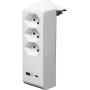 cleverLINE Abzweigstecker 3-fach weiss mit USB Typ-A und USB Typ-C drehbar bis 300° ohne Aufhänger *CH*