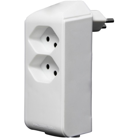 cleverLINE Abzweigstecker 2+1 fach weiss, drehbar bis 300° ohne Aufhänger *CH*