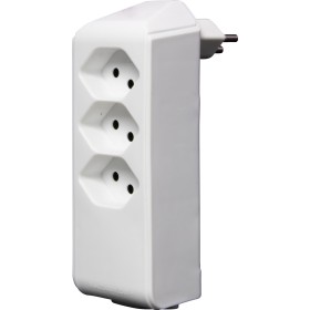 cleverLINE Abzweigstecker 3+1 fach weiss, drehbar bis 300° ohne Aufhänger *CH*