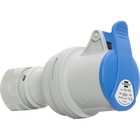 CEE-Kupplung 230V/16A für die Verwendung im Aussenbereich (IP44, mit schraubbarer Anschlusstechnik, 3-polig)