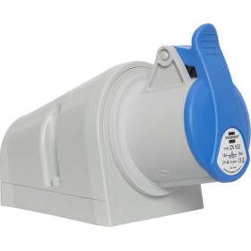 CEE-Wandsteckdose IP44 / CEE-Wandsteckdose für den Aussenbereich (230V/16A, ideal für Baustellen oder Industrie)