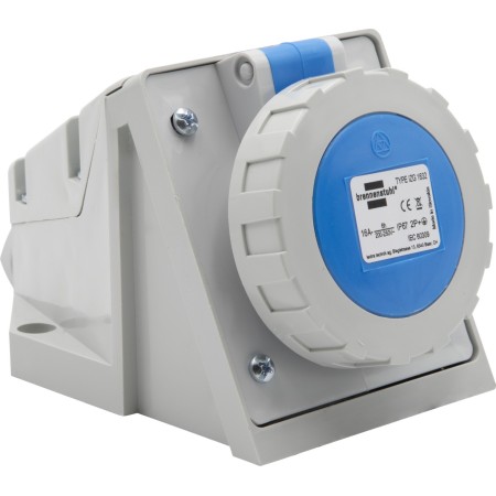 CEE-Wandsteckdose IP67 / CEE-Wandsteckdose für den Aussenbereich (230V/16A, ideal für Baustellen oder Industrie)