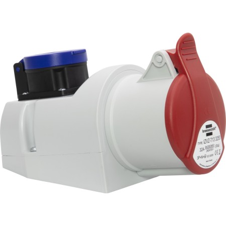 Kombi-Wandsteckdose IP44 (Steckdosen: CEE 400V/32A + T13 230V/10A)