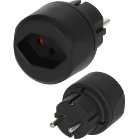 Reisestecker / Reiseadapter schweizer Stecksystem in Ländern mit Schutzkontakt Stecksystem