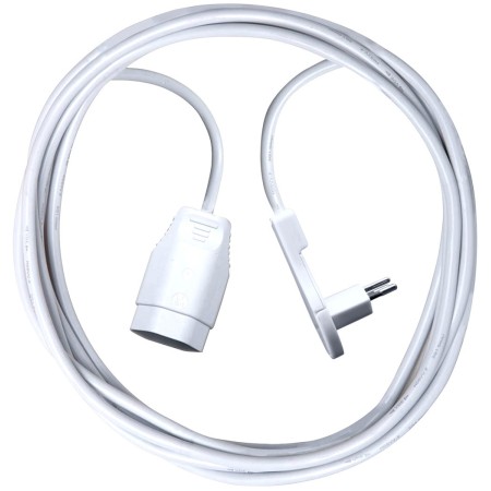 Verlängerungskabel aus hochwertigem Kunststoff (Verlängerungskabel für den Innenbereich mit 3m Kabel) weiss