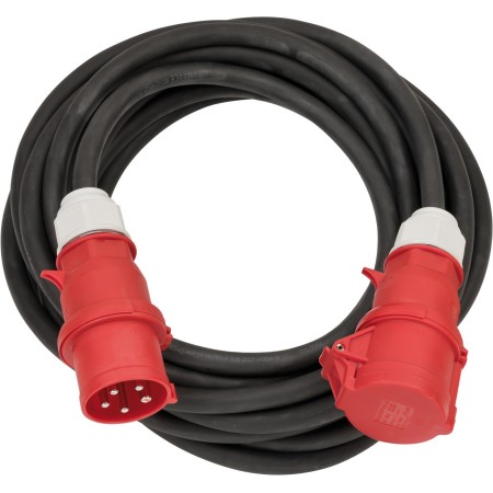 Professional CEE Starkstrom-Verlängerungskabel 25m Kabel, 400V/32A CEE Stecker und Kupplung, 5-polig