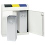 Abfalltrennung TD 3, RAL 7035/RAL 7016, RAL 1003, RAL 5010, verz. Innenbehälter, 3x45 Liter