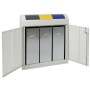 Abfalltrennung TD 3, RAL 7035/RAL 7016, RAL 1003, RAL 5010, verz. Innenbehälter, 3x45 Liter