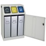 Abfalltrennung Triplex, RAL 7035/RAL 7016,RAL 1003, RAL 5010, verz. Innenbehälter, 3x30 Liter