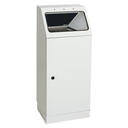 Abfalltrennung FP 45, Behälter zur Wandbefestigung, RAL 7035/ProPad anthrazitgrau. Mit verzinktem Innenbehälter, 45 Liter.