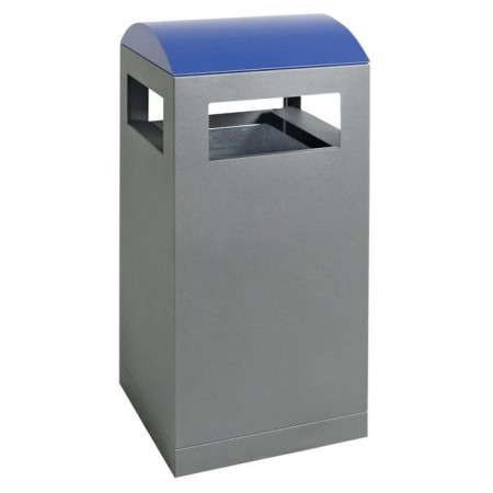 Abfalltrennung A³, anthrazitgrau/5010, verz. Innenbehälter, 90 Liter