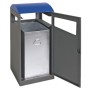 Abfalltrennung A³, anthrazitgrau/5010, verz. Innenbehälter, 90 Liter