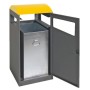 Abfalltrennung A³, anthrazitgrau/1003, verz. Innenbehälter, 90 Liter