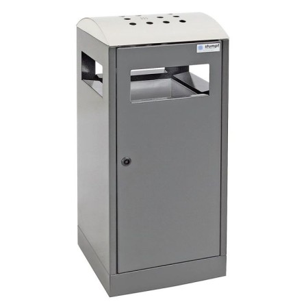 Abfalltrennung A³-AA, anthrazitgrau/Edelstahl, verz. Innenbehälter, 90 Liter