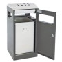 Abfalltrennung A³-AA, anthrazitgrau/Edelstahl, verz. Innenbehälter, 90 Liter