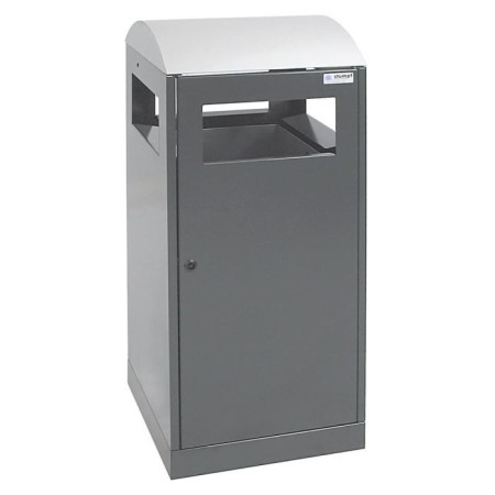 Abfalltrennung A³-ES, anthrazitgrau/Edelstahl, verz. Innenbehälter, 90 Liter