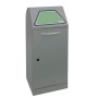 Abfalltrennung Modul-Vario 75, graualu-struktur, ProSlide-System, 75 Liter