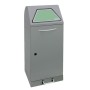 Abfalltrennung Modul-Vario 75, graualu-struktur, ProSlide-System, 75 Liter, Trethebel