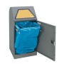 Abfalltrennung Modul-Vario 60, graualu-struktur, ProSlide-System, 60 Liter