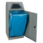 Abfalltrennung Modul-Vario 120, graualu-struktur, ProSlide-System, 120 Liter