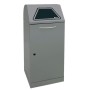 Abfalltrennung Modul-Vario 120, graualu-struktur, ProSlide-System, 120 Liter