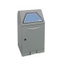Abfalltrennung Modul-Vario 45, graualu-struktur, ProSlide-System, 45 Liter, Trethebel