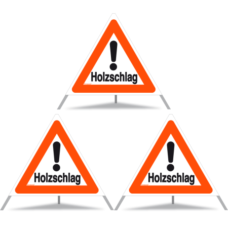 TRIOPAN Faltsignal 90 Tagesleuchtend mit Etui (3x Holzschlag)