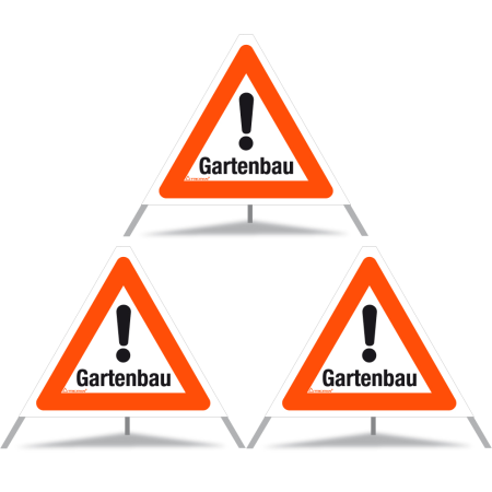 TRIOPAN Faltsignal 60 Tagesleuchtend mit Etui (3x Gartenbau)