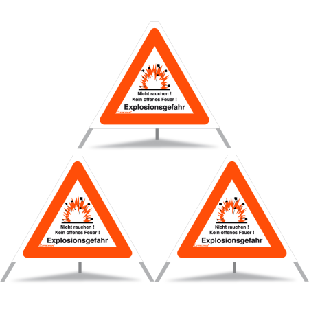 TRIOPAN Faltsignal 60 Tagesleuchtend mit Etui (3x Explosionsgefahr)